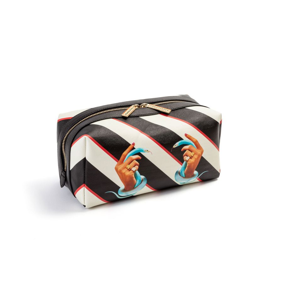 Wash Bag Stripes Hands with Snakes by Seletti