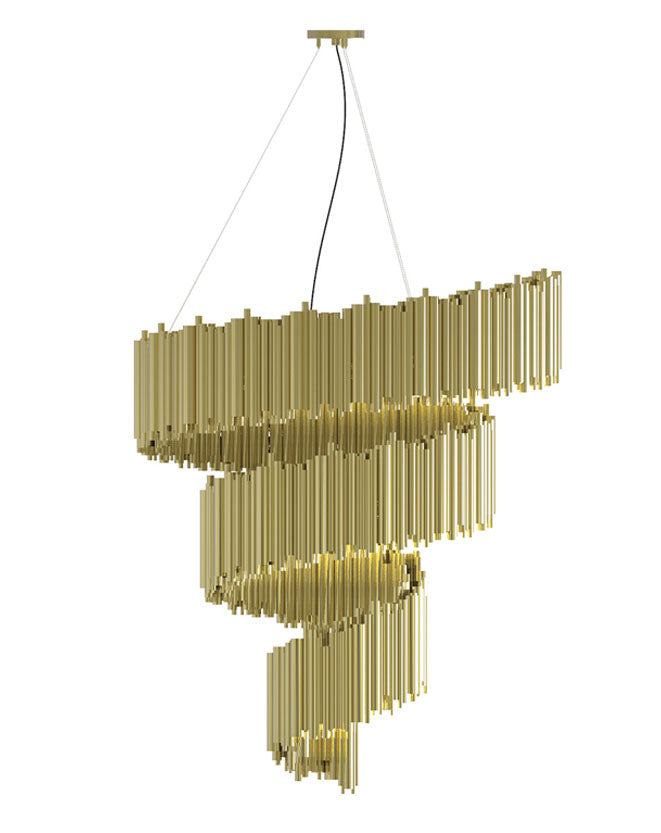 BRUBECK SPIRAL - Brass pendant lamp by Delightfull