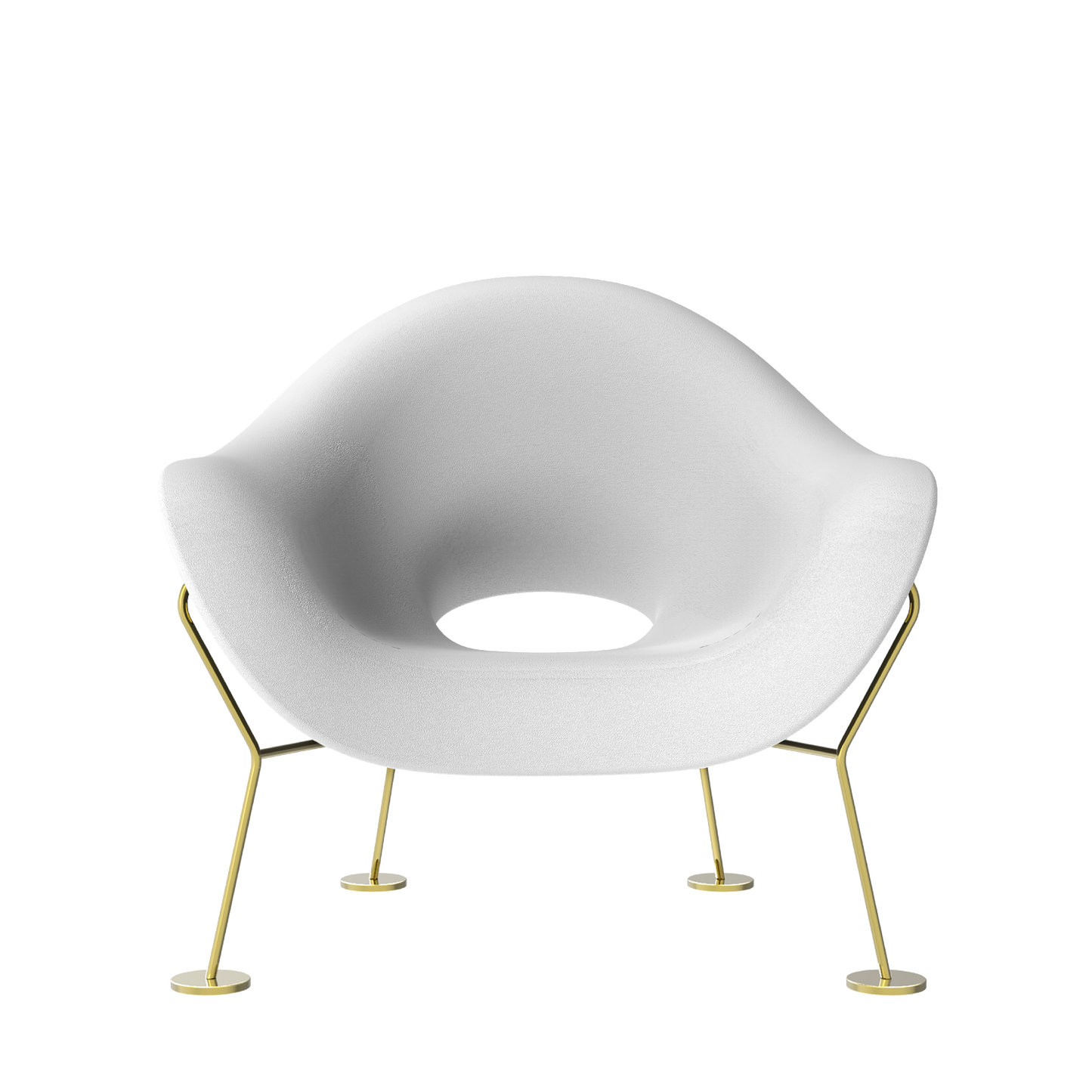 Pupa Armchair Brass Base Indoor by Qeeboo