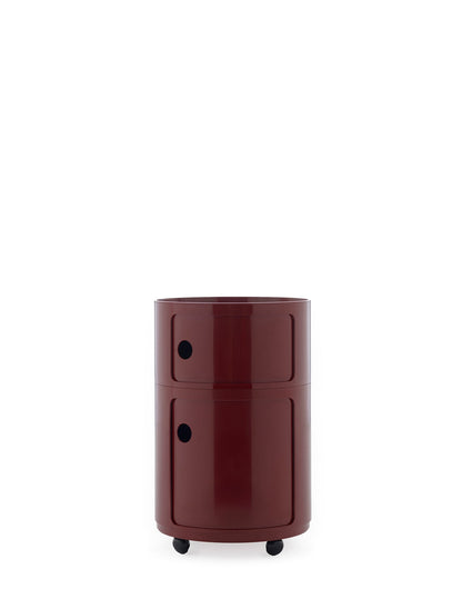 Componibili Big storage unit, 2 modules, burgundy