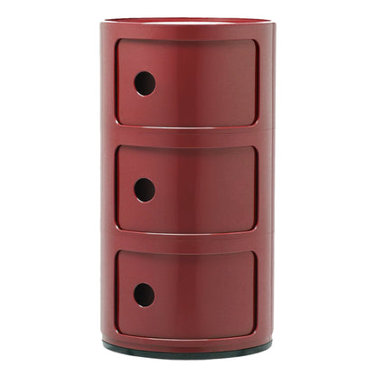 Componibili storage unit, 3 modules, burgundy