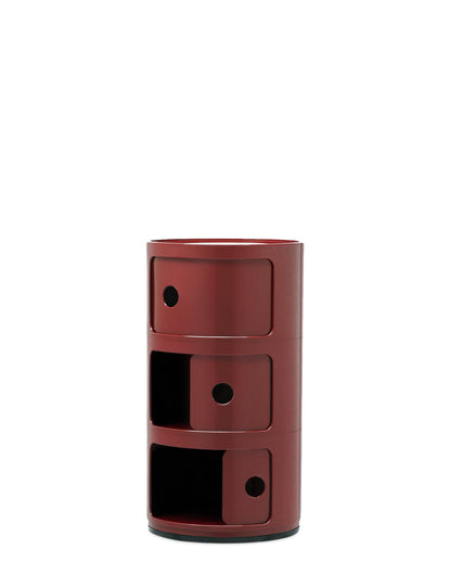 Componibili storage unit, 3 modules, burgundy