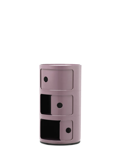 Componibili storage unit, 3 modules, mauve