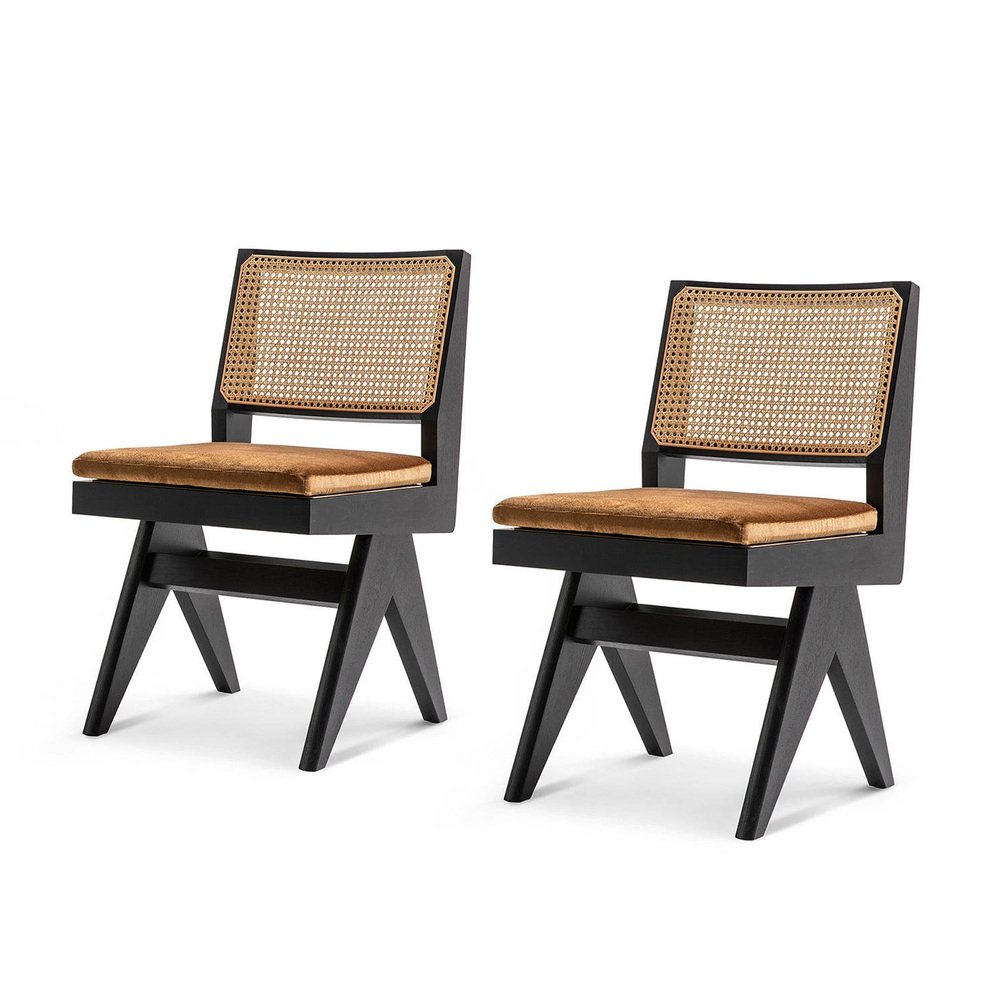 055 Capitol Complex Chairs by Pierre Jeanneret attributed to Cassina, Set of 2