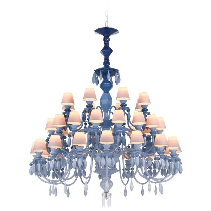 Belle de Nuit 40 Lights Chandelier by Lladró #Blue (CE/UK)