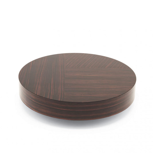 Gemini - Low Round Ebony Coffee Table by Misuraemme