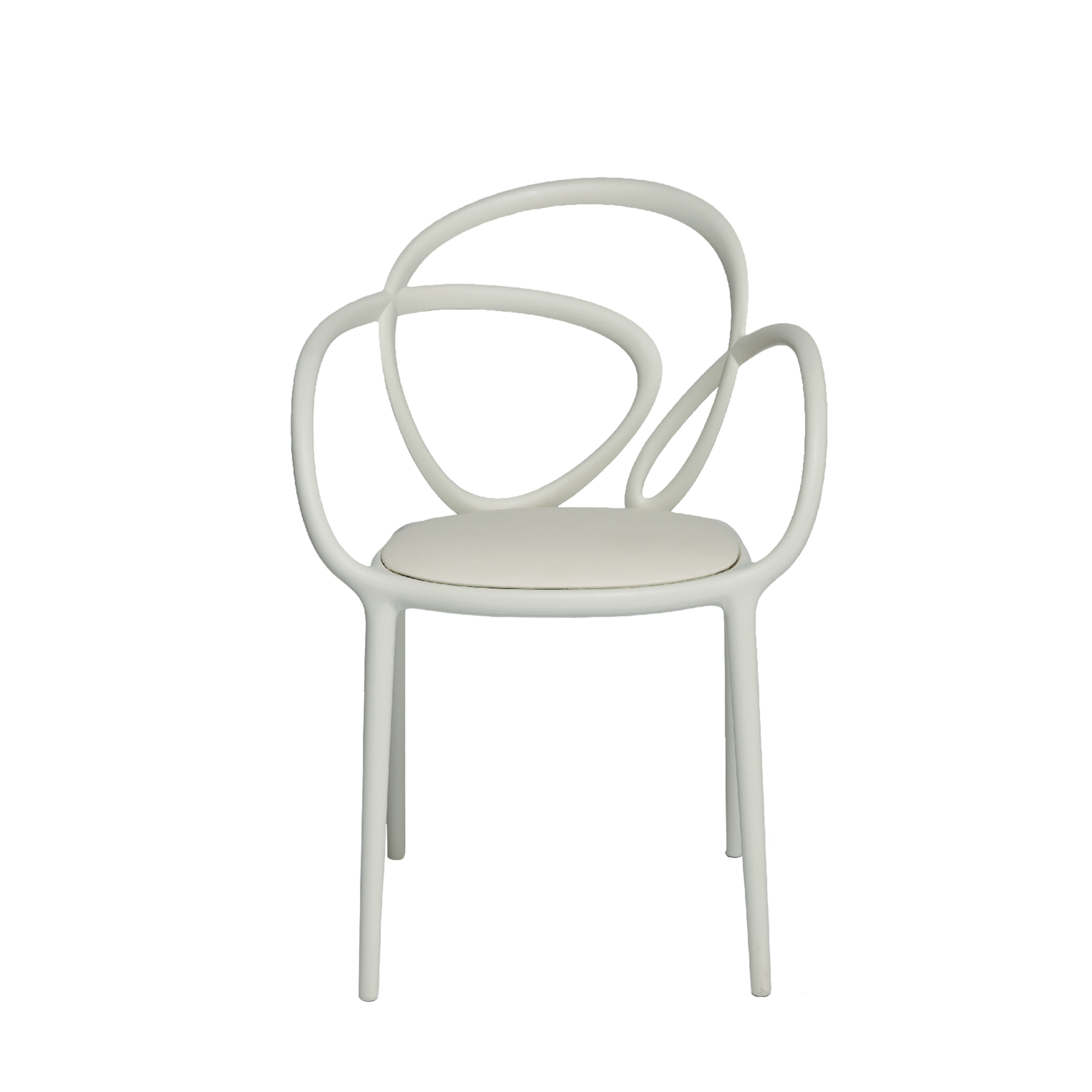 Loop Chair With Cushion - Set of 2 pieces by Qeeboo #White