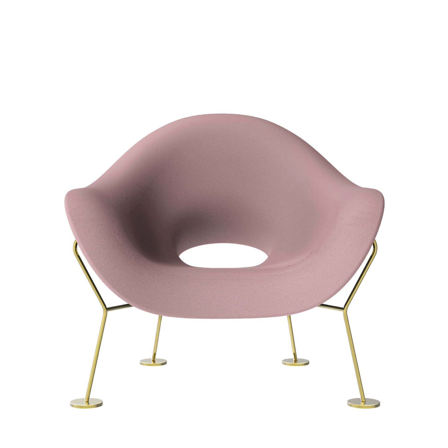 Pupa Armchair Brass Base Indoor by Qeeboo