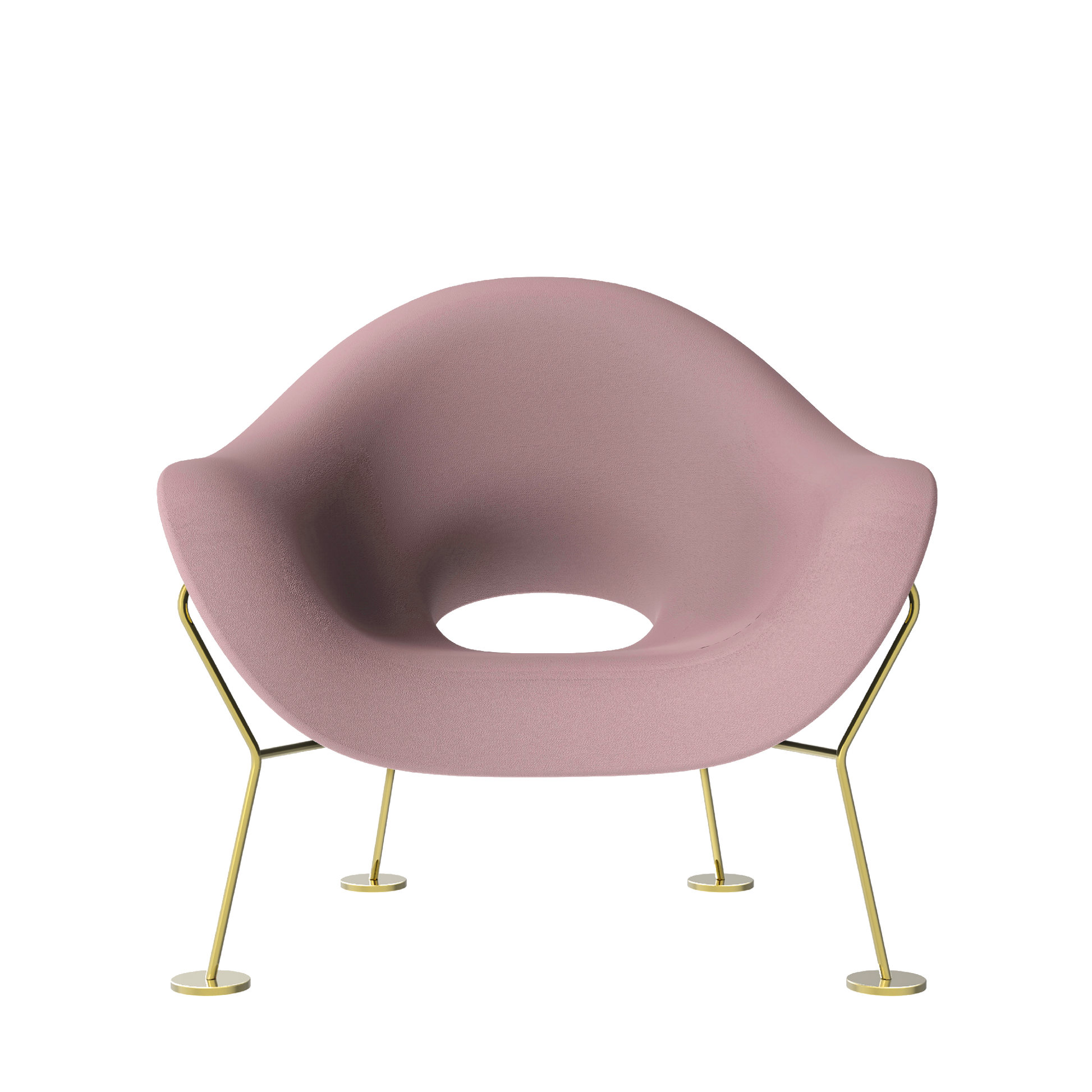 Pupa Armchair Brass Base Indoor by Qeeboo