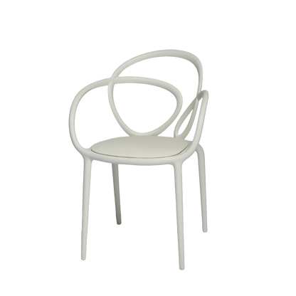 Loop Chair With Cushion - Set of 2 pieces by Qeeboo #White