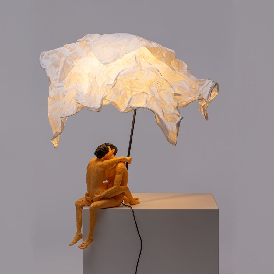 Resin Table Lamp Love is a verb Max & Roberta by Seletti