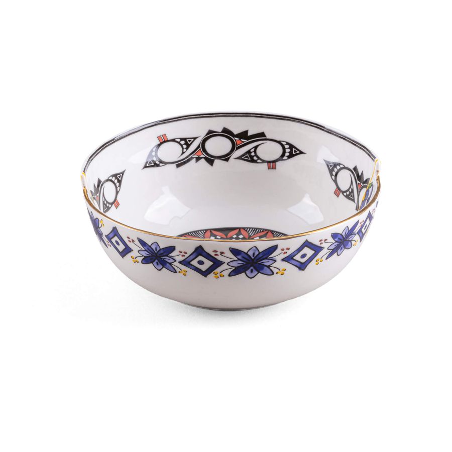 Bone China porcelain Bowl Hybrid Tiwanaku Bowl by Seletti