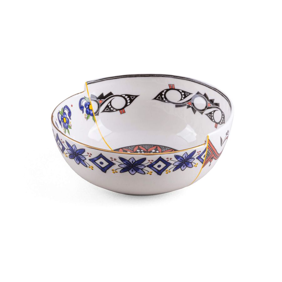 Bone China porcelain Bowl Hybrid Tiwanaku Bowl by Seletti