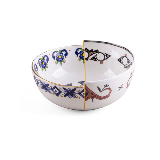 Bone China porcelain Bowl Hybrid Tiwanaku Bowl by Seletti