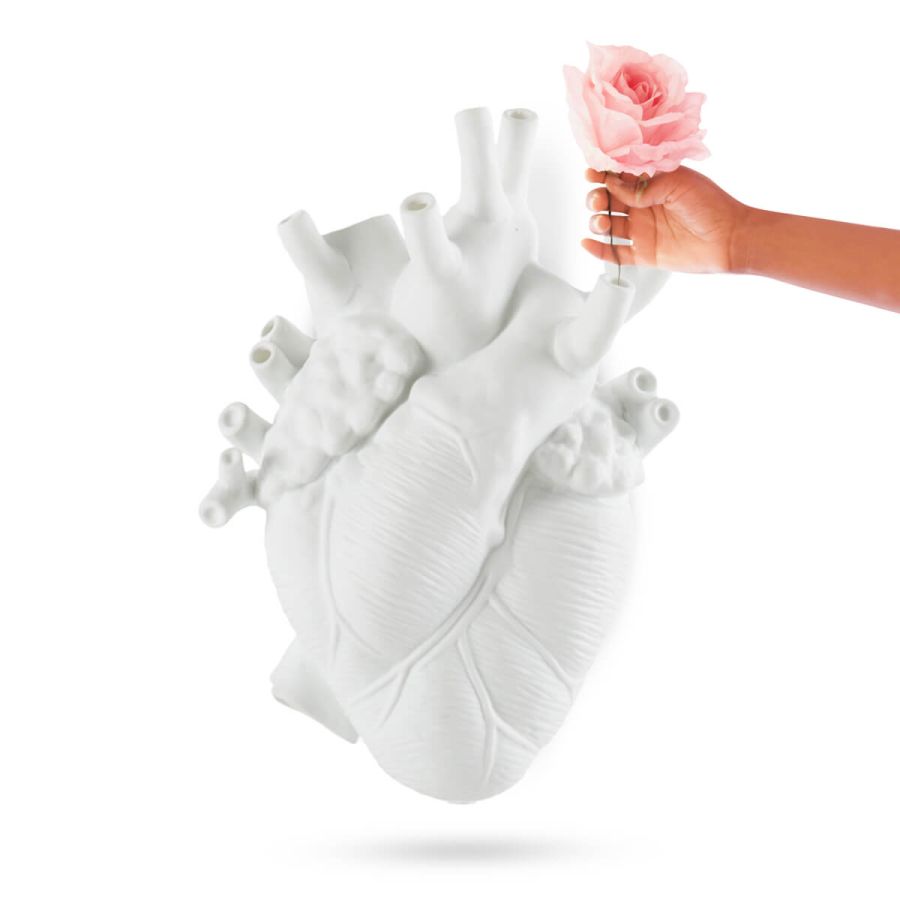 Fiberglass Vase Love in Bloom Giant Heart by Seletti #White