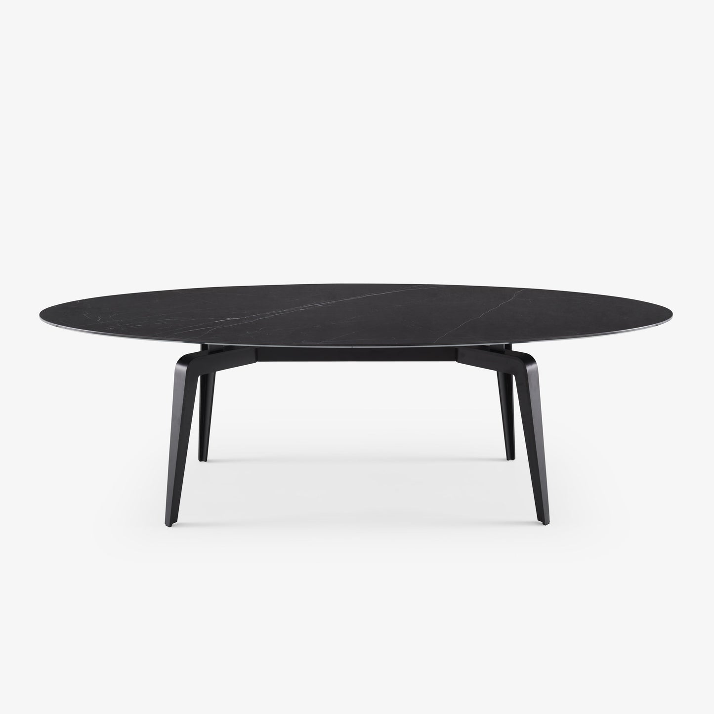 ODESSA - Oval dining table with porcelain stoneware top marble effect