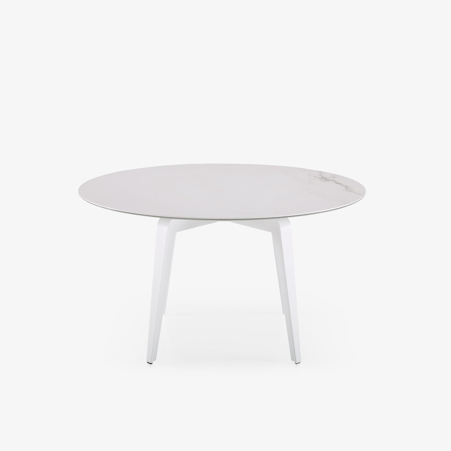 ODESSA - Round table with marble effect porcelain stoneware top