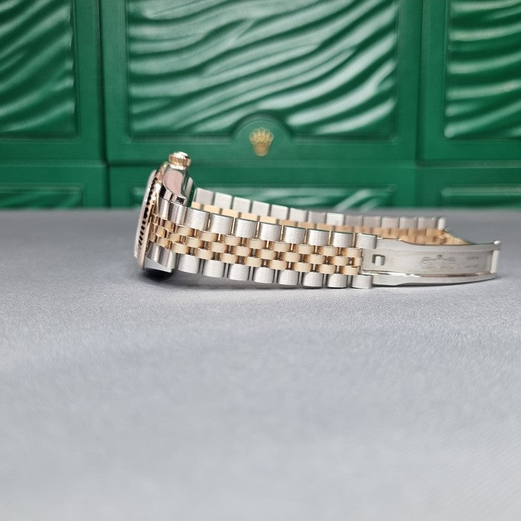 [빈티지/매장즉시발송] Rolex® Lady-Datejust 28 (28mm | 올리브 그린 다이얼 | 다이아몬드 세팅 인덱스 | 플루쥬빌)