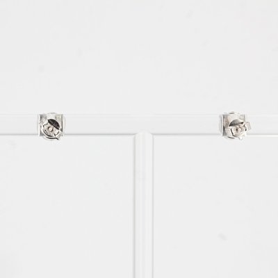 1.13 Carat Modern Diamond 18 Karat White Gold Stud Earrings, Set of 2-OLU-1281867