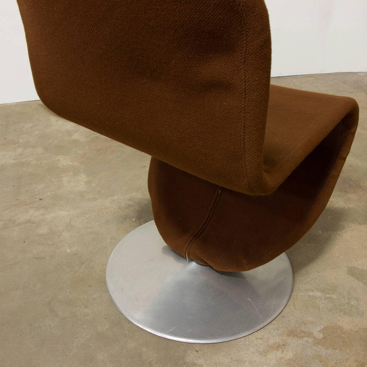 1-2-3 Series Brown Fabric Dining Chair by Verner Panton, 1973