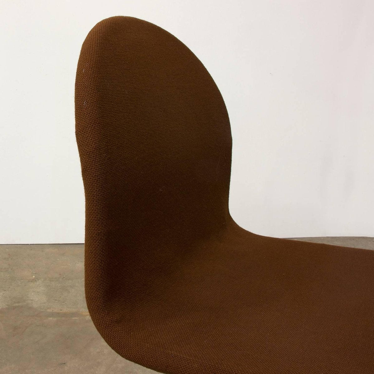 1-2-3 Series Brown Fabric Dining Chair by Verner Panton, 1973