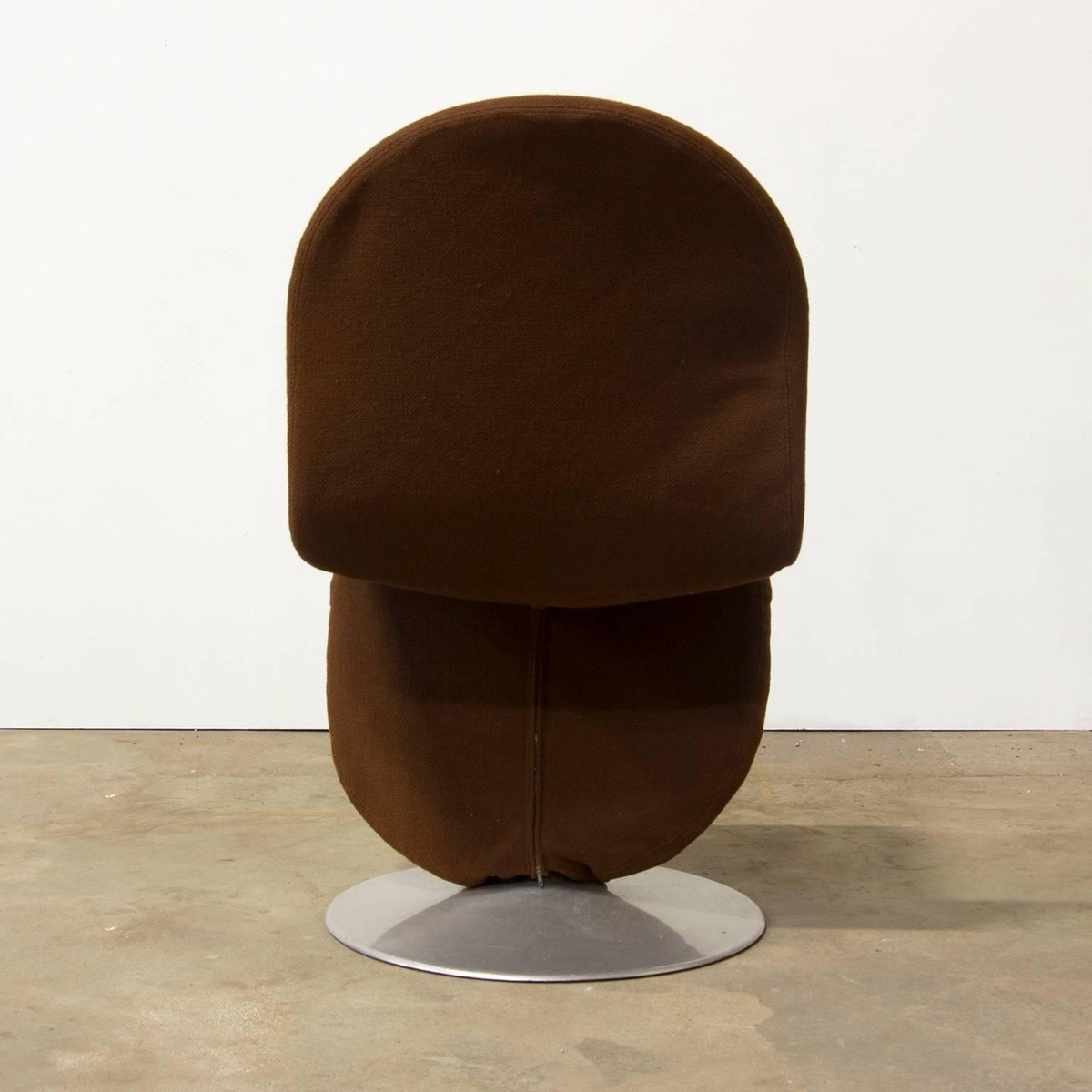 1-2-3 Series Brown Fabric Dining Chair by Verner Panton, 1973