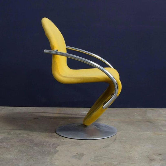 1-2-3 Series Easy Chair in Yellow by Verner Panton, 1973