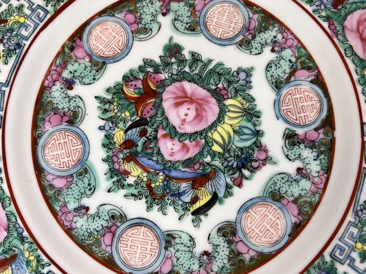 10 Flat Chinese Porcelain Plates, 1960s, Set of 10-EUT-1746169