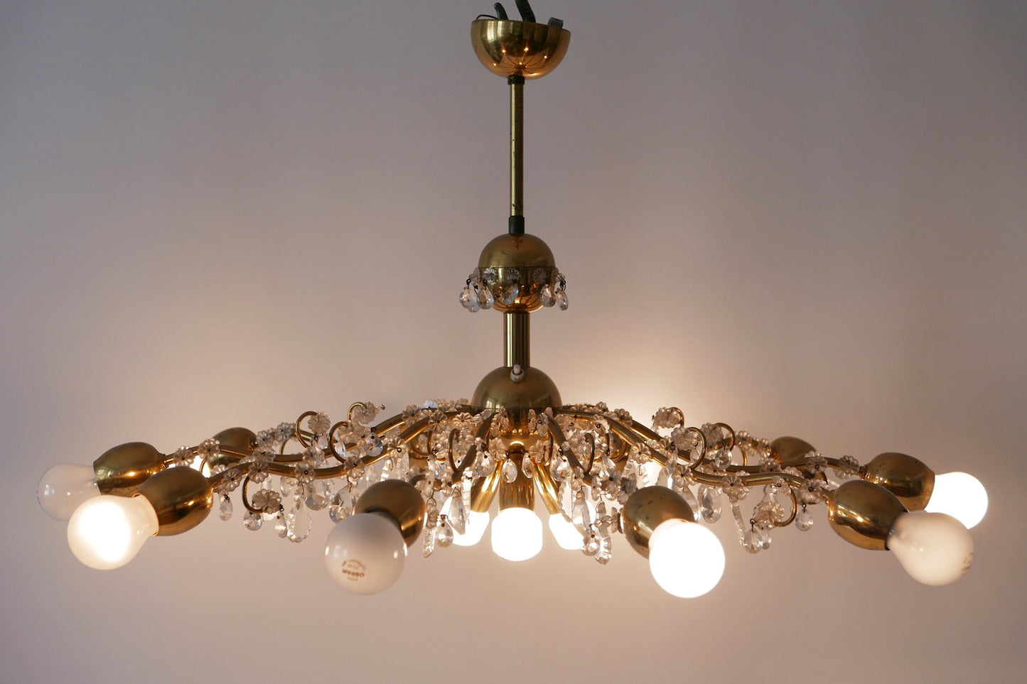 10-Light Sputnik Chandelier from Lobmeyr, 1950s