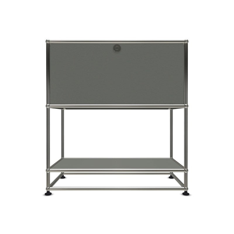 1x3 Modular Metal Highboard with 1 top door & 0-1 pannel [W750XD350XH(100+350+350)] by Usm #USM Mid-Gray