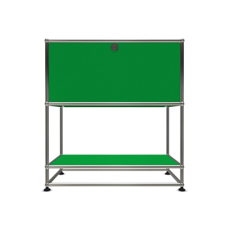 1x3 Modular Metal Highboard with 1 top door & 0-1 pannel [W750XD350XH(100+350+350)] by Usm #USM Green