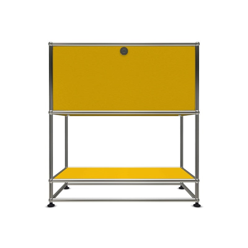 1x3 Modular Metal Highboard with 1 top door & 0-1 pannel [W750XD350XH(100+350+350)] by Usm #Golden Yellow [RAL 1004]