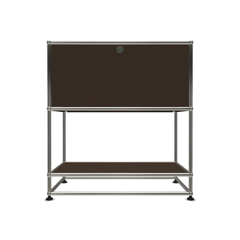 1x3 Modular Metal Highboard with 1 top door & 0-1 pannel [W750XD350XH(100+350+350)] by Usm #USM Brown