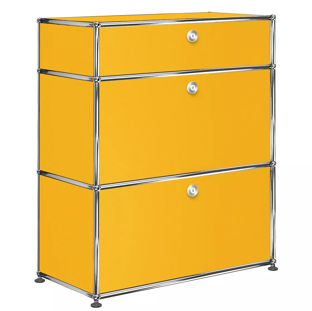 1x3 Modular Metal Highboard with 3 doors [W750XD350XH(350+350+175