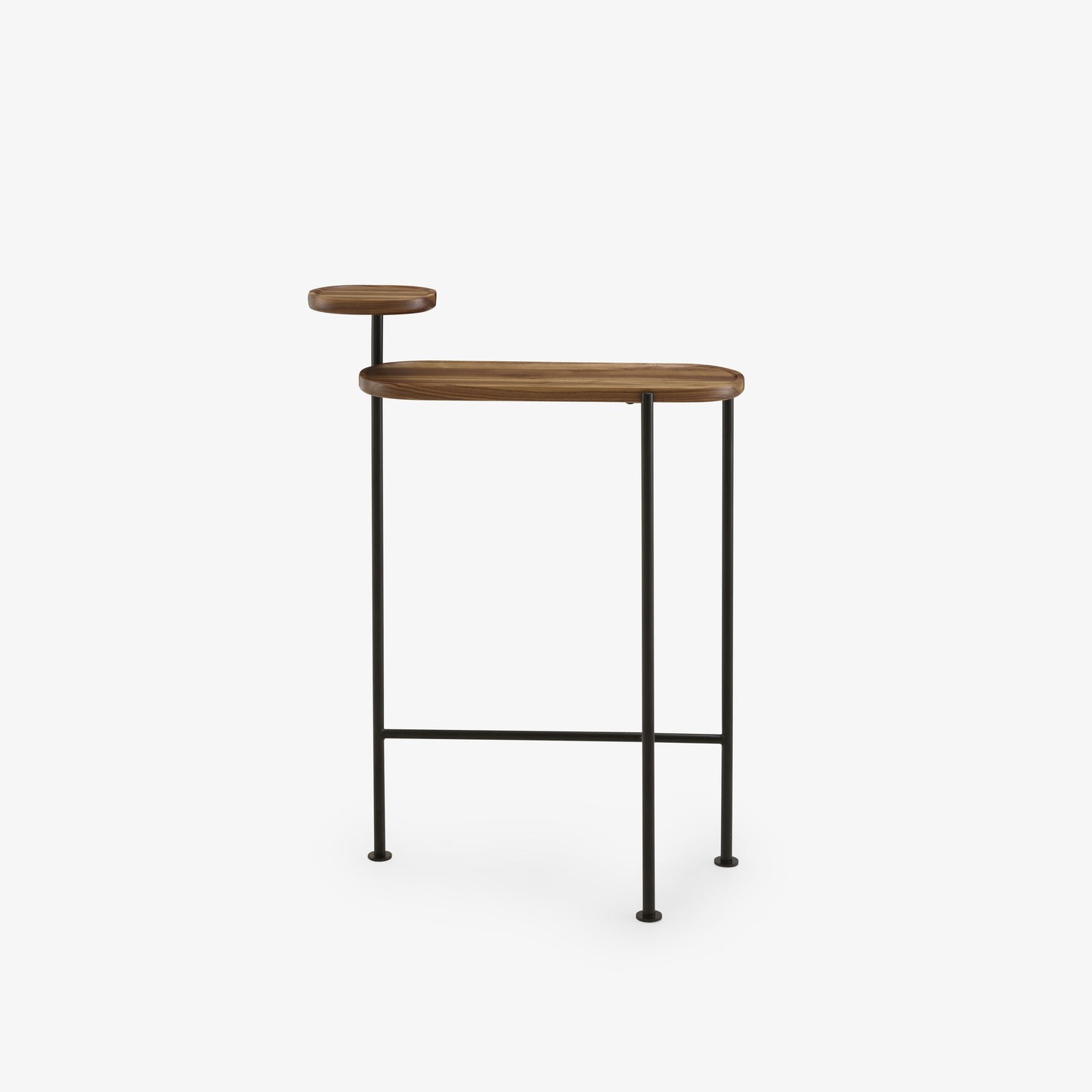 LOOMY - Oval steel and wood console table