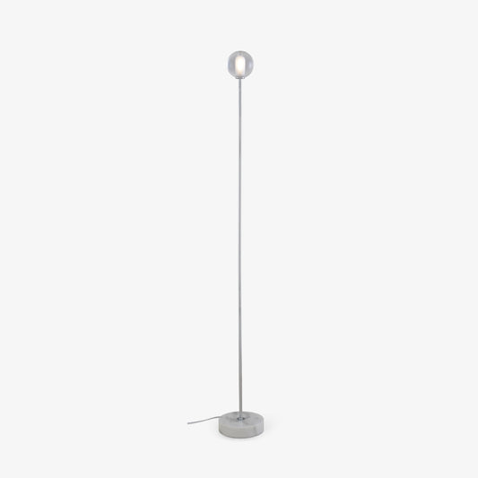 CALOT - LED floor lamp with marble base and glass shade