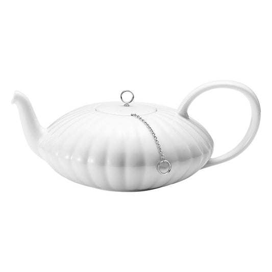 Bernadotte tea pot by Georg Jensen #1,2 L, porcelain - stainless steel #
