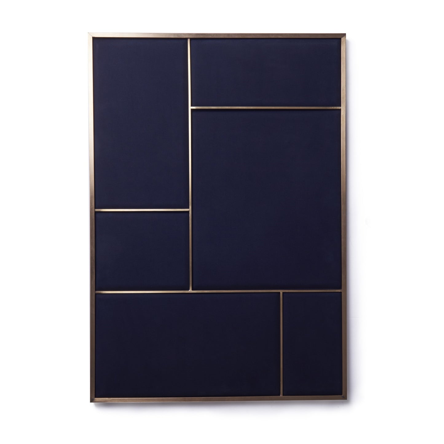 Nouveau Pin Notice Board Large by Please wait to be seated #Brass/Navy Blue