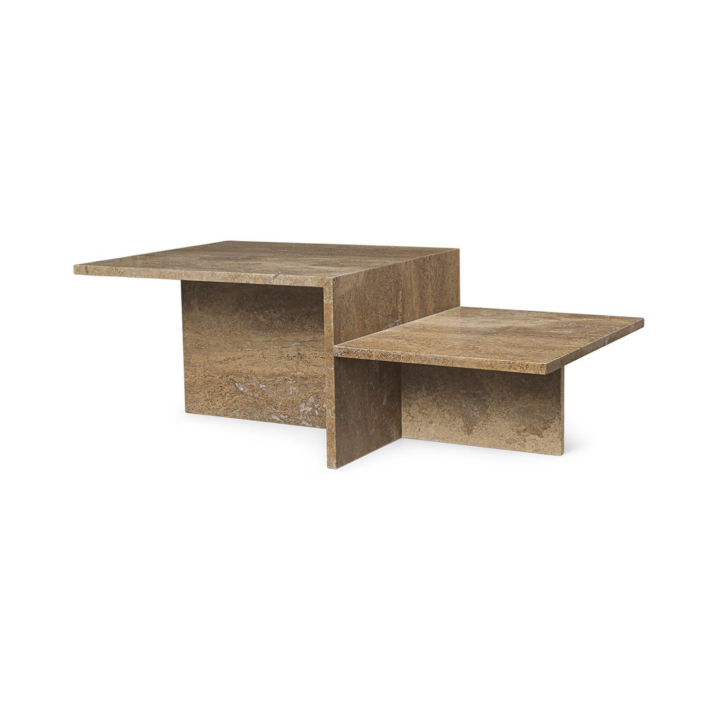 Distinct Coffee Table H35 by Ferm Living #Dark Brown Travertine