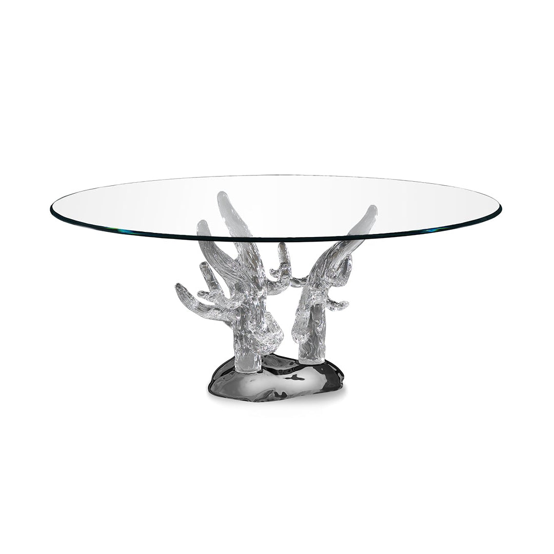 CORALLO 72 - Round glass table (Request Info)