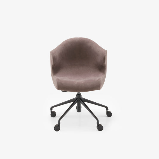 Alster carver fabric chair base on castors by Ligne Roset