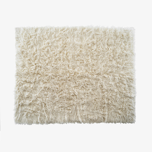 CHALI - Solid-color handmade rectangular wool rug