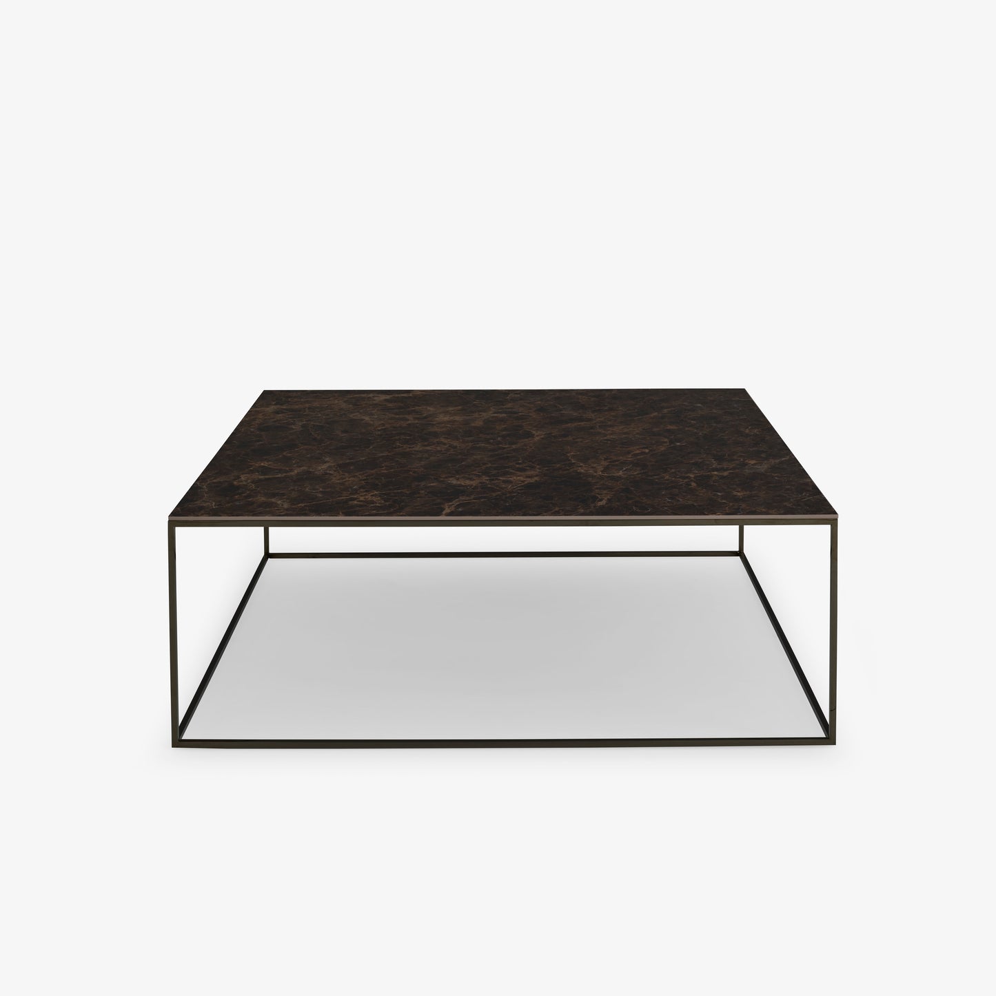 SPACE - Low square porcelain stoneware coffee table