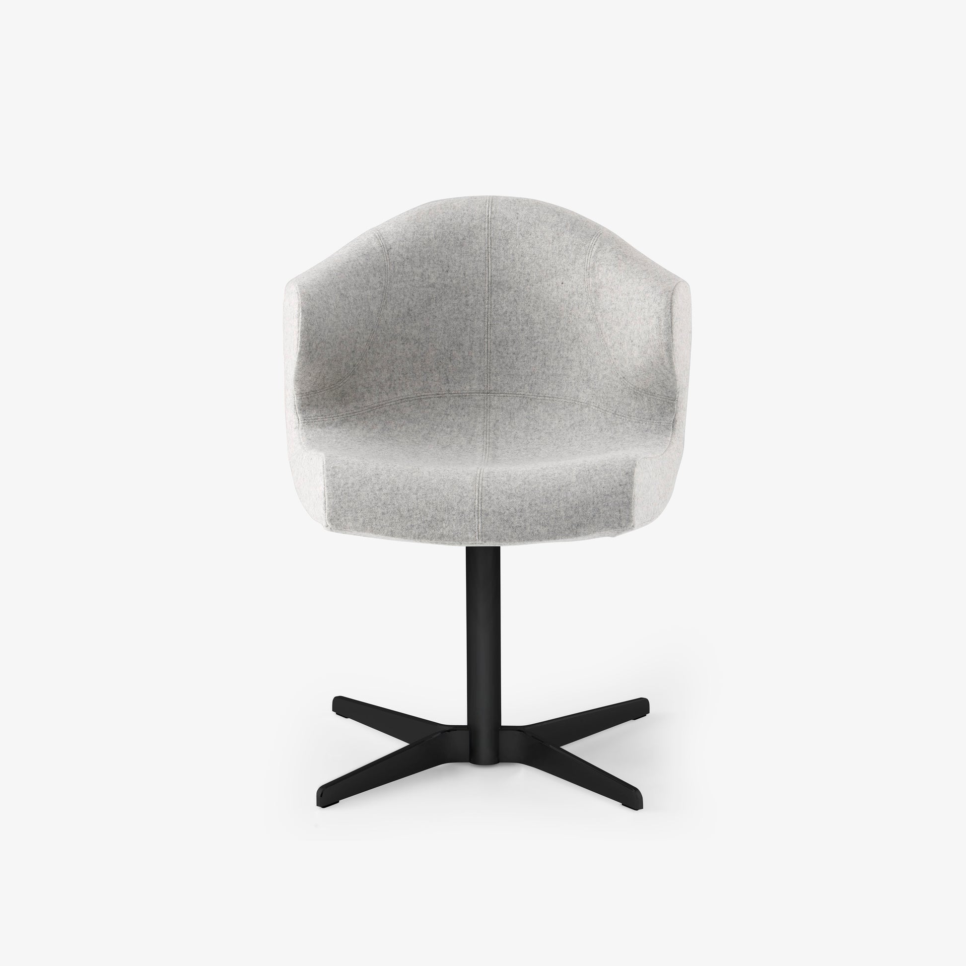 Alster carver fabric chair central pedestal by Ligne Roset