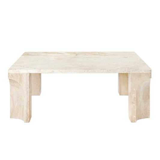 Doric Coffee Table Square 80 x 80 cm by GUBI #Neutral White