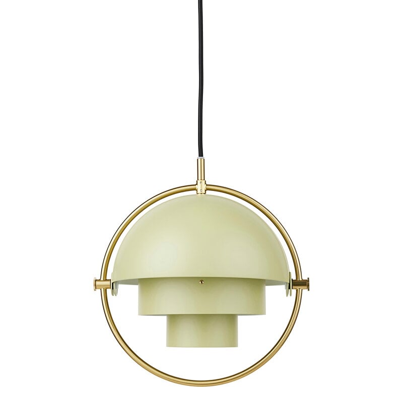 Multi-Lite pendant by GUBI #small, brass - desert sage #