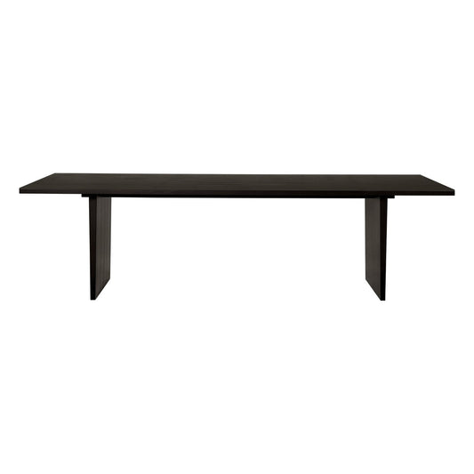 Private dining table, 260 x 100 cm, black / brown stained ash