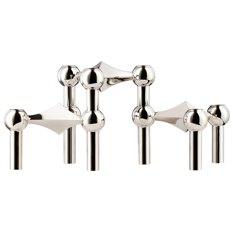 STOFF Nagel candleholder by STOFF Copenhagen #set of 3, chrome #