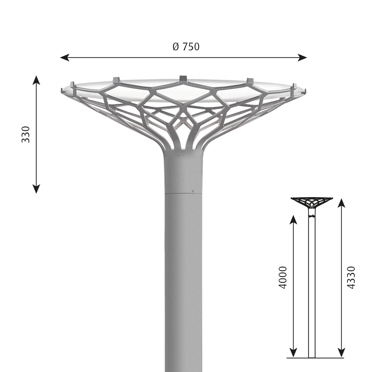 LP Nest Pole fixture Lamp by Louis Poulsen #Aluminium colour texture