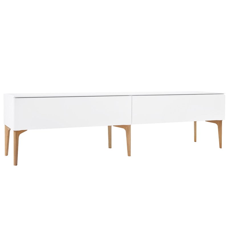 Fuuga TV table with drawers by Lundia #white - oak #